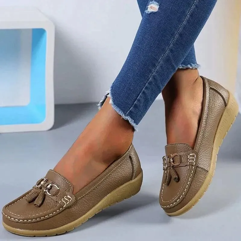 Oryanna – Klassieke leren loafers
