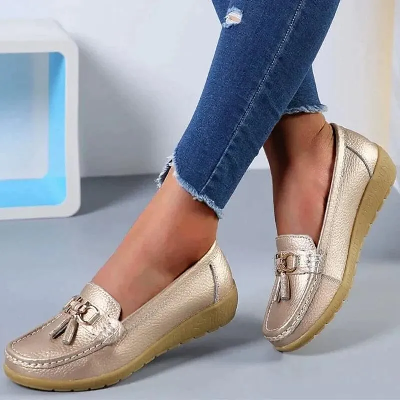 Oryanna – Klassieke leren loafers
