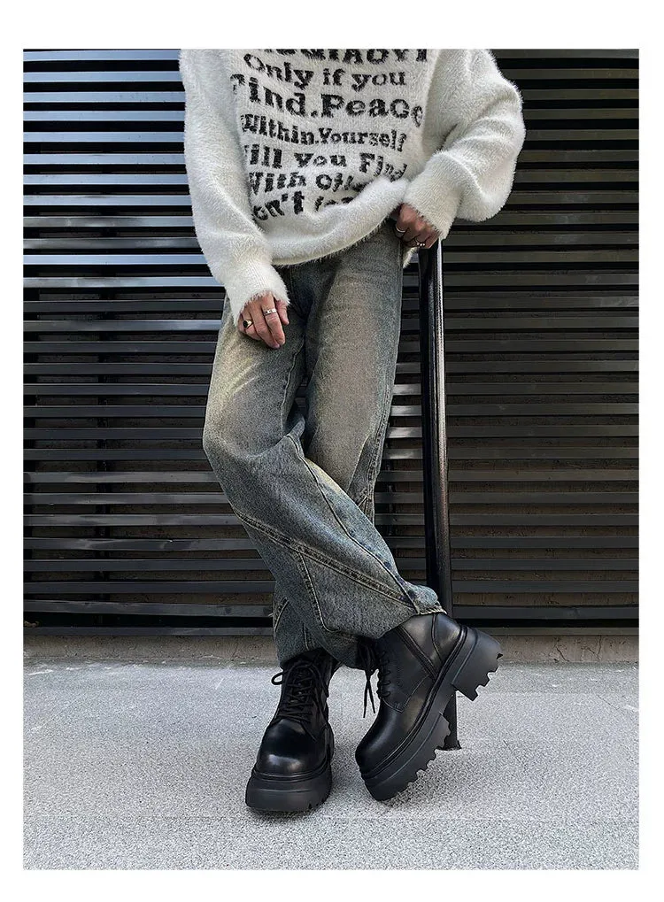 PU Leather Chelsea Boots with Zipper