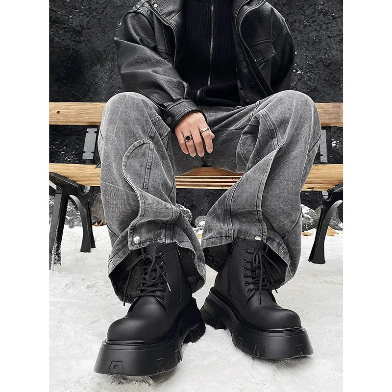 PU Leather Chelsea Boots with Zipper