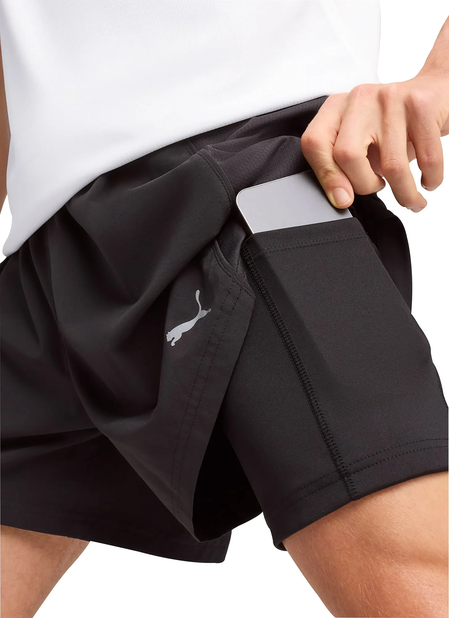 Puma Velocity 2 In 1 Mens Running Shorts - Black