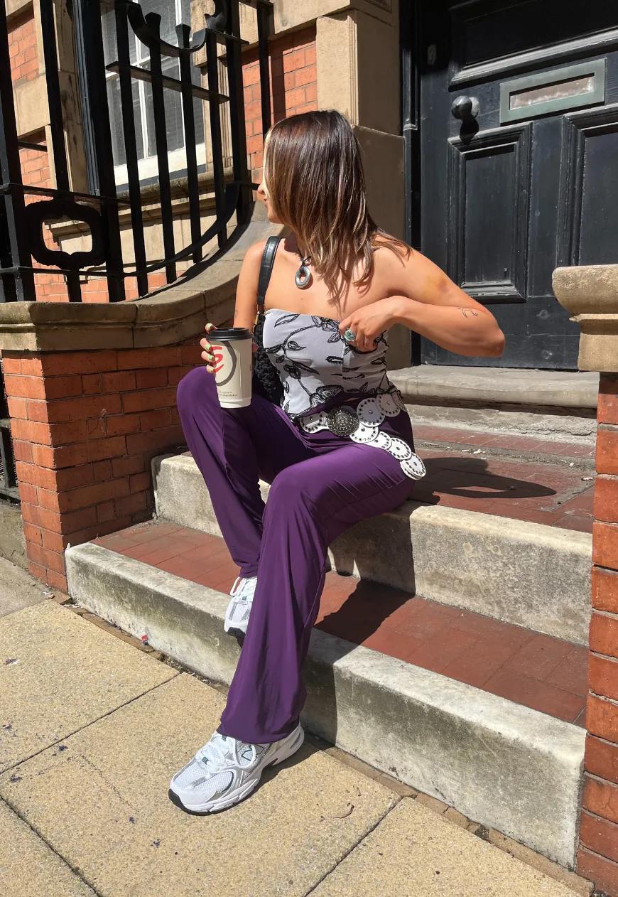 PURPLE SLINKY COMFORT CARGOS