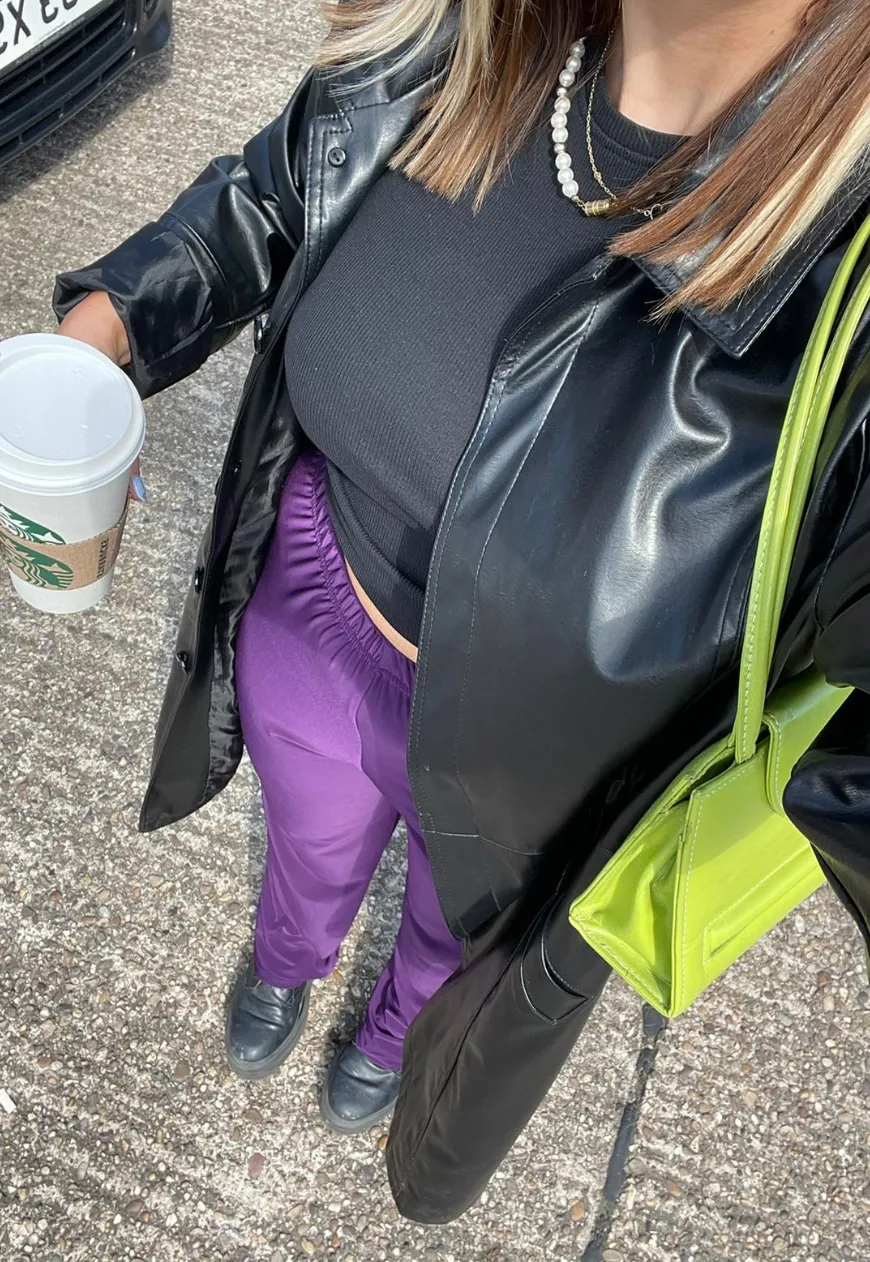 PURPLE SLINKY COMFORT CARGOS