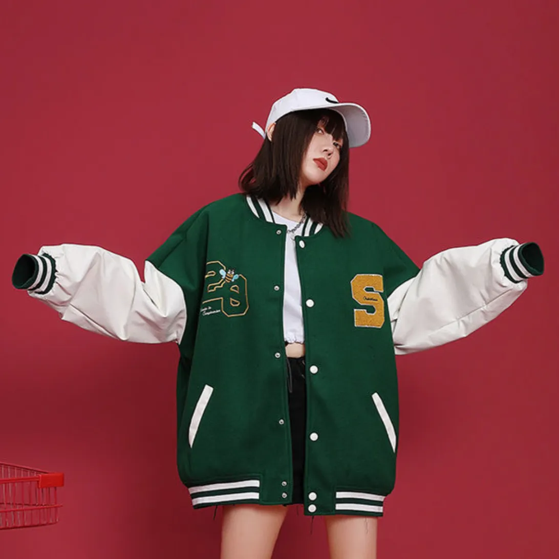 "20" Veste Bombers Baseball Universitaire Noir - URB1™