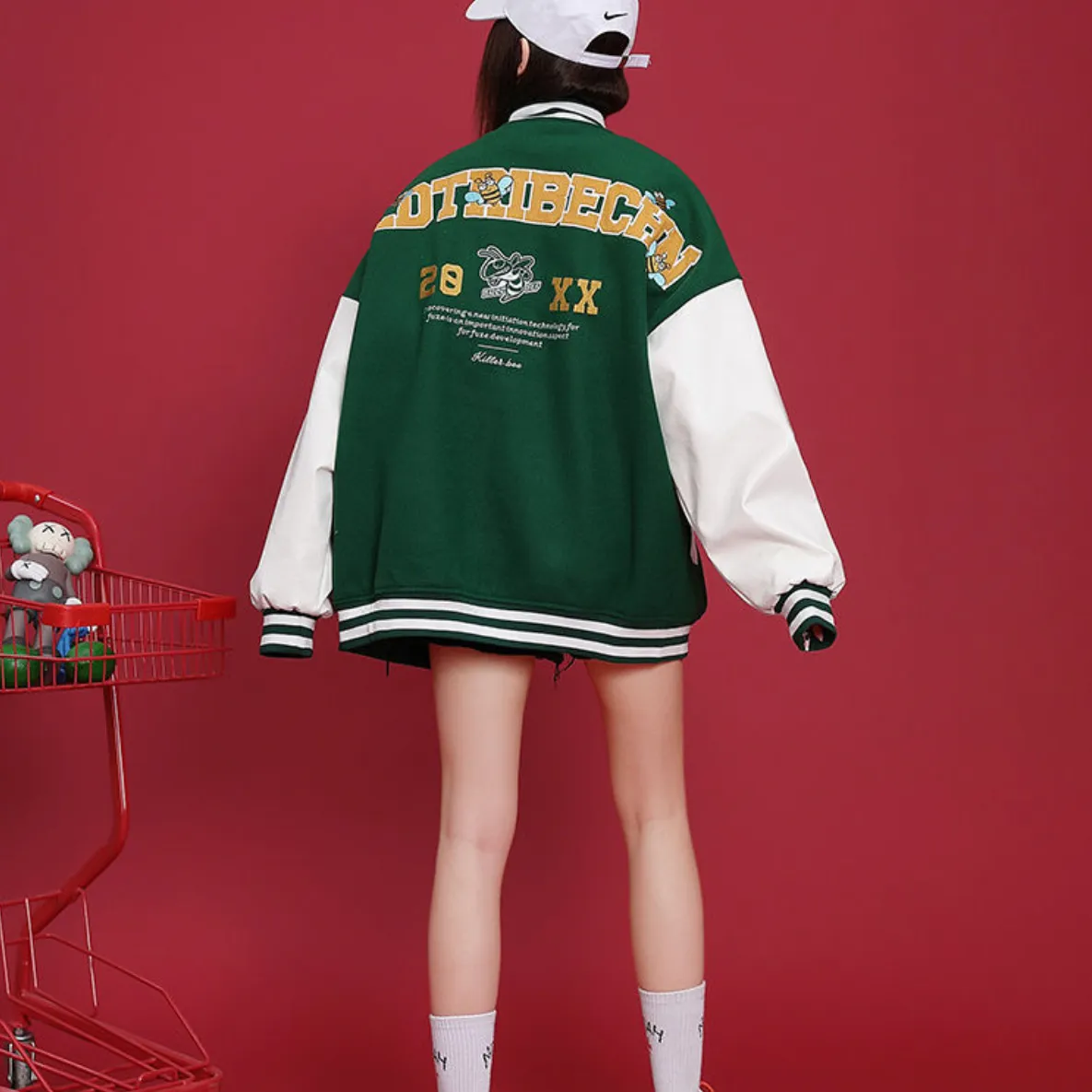 "20" Veste Bombers Baseball Universitaire Noir - URB1™