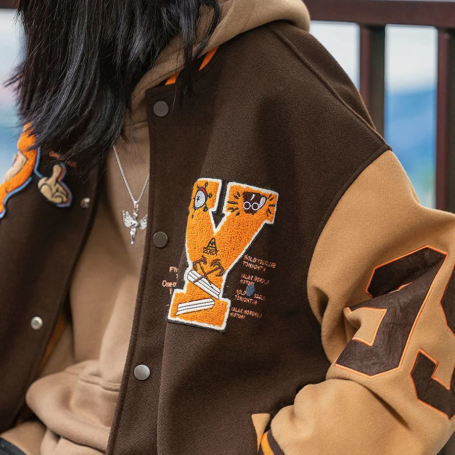 "95" Veste Bombers Versity Jacket Marron - URB1™