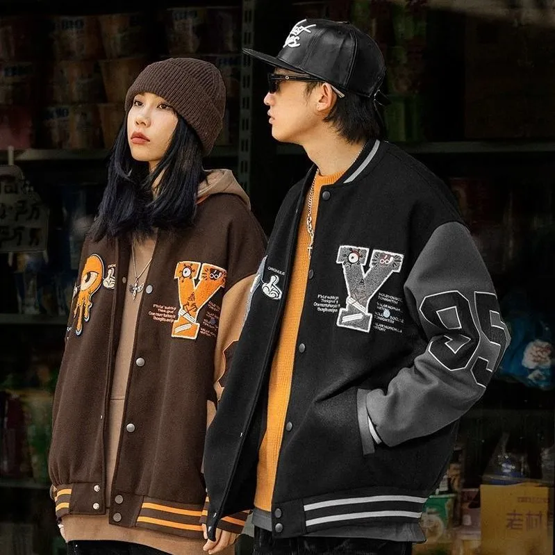 "95" Veste Bombers Versity Jacket Marron - URB1™