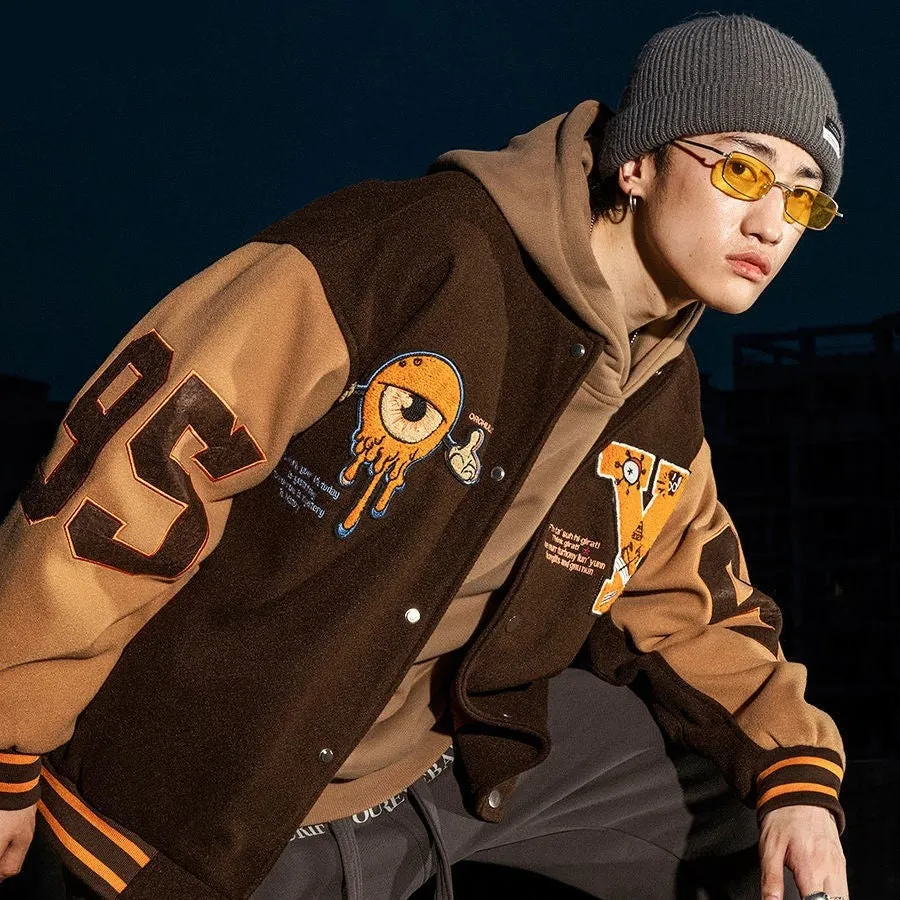 "95" Veste Bombers Versity Jacket Marron - URB1™