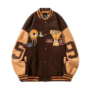 "95" Veste Bombers Versity Jacket Marron - URB1™