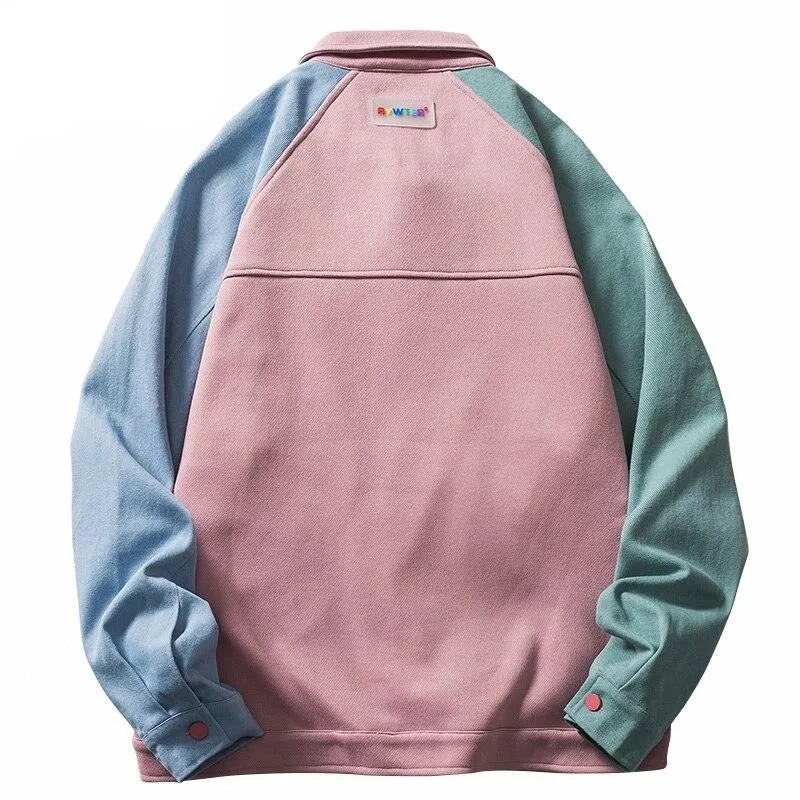 "AYWTER" Veste en Jean Velour Bleu Rose Vert pâle - URB1™