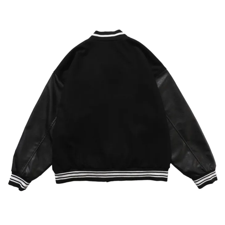 "B" Veste Bombers Versity Jacket Noir - URB1™