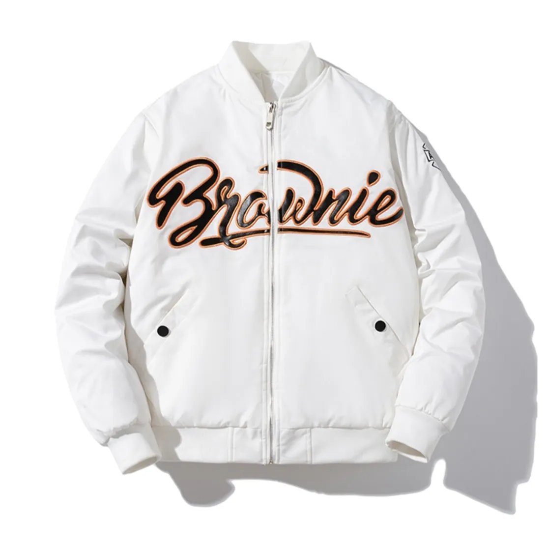 "BROWNIE" Veste Baseball Bombers Vintage Blanc - URB1™