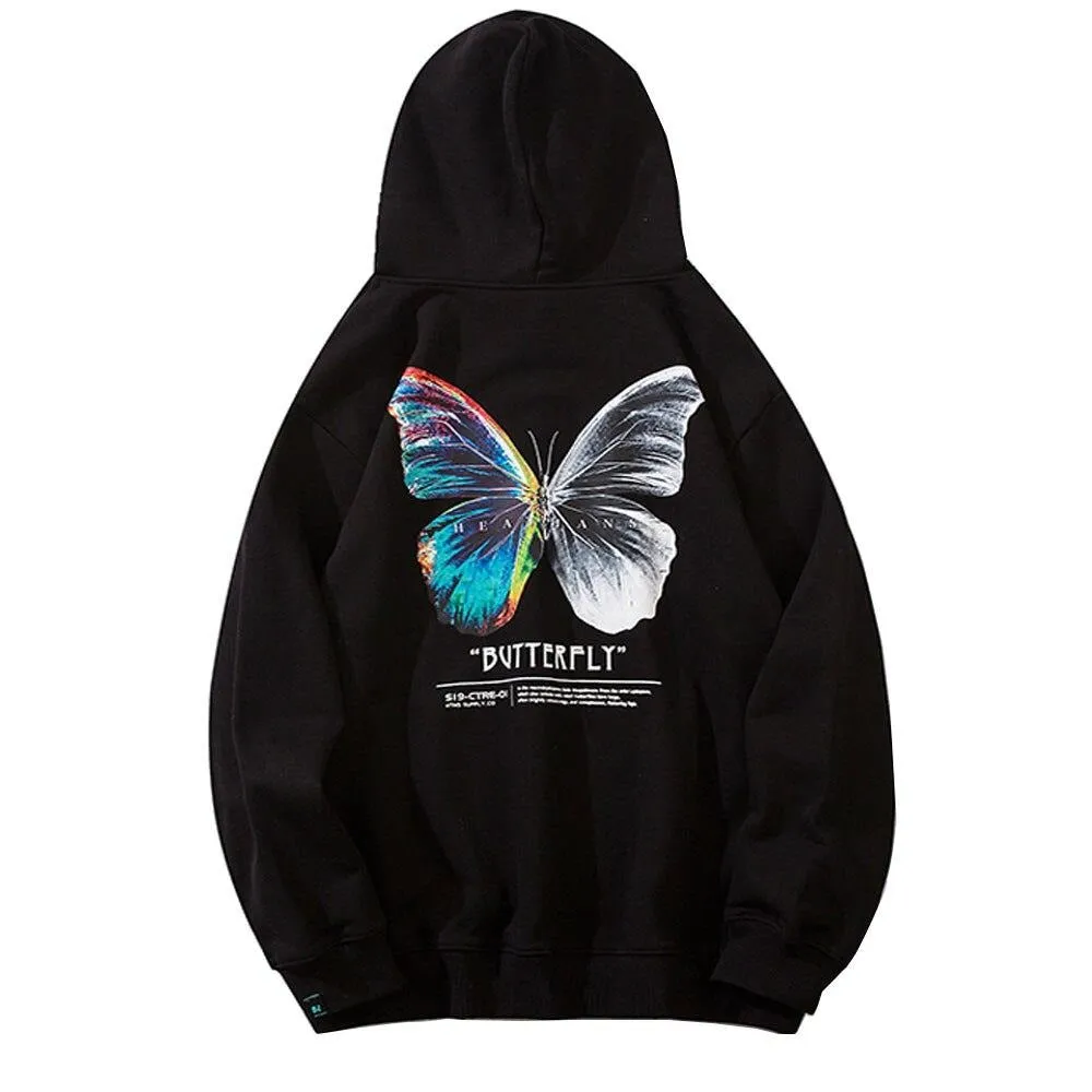 "BUTTERFLY" Sweat-shirt blanc Hoodie à capuche - URB1™