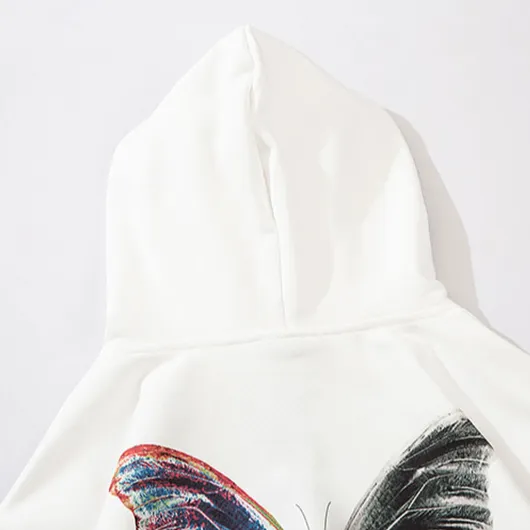 "BUTTERFLY" Sweat-shirt blanc Hoodie à capuche - URB1™