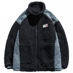 "CONTENTED" Pull Gilet à Zip Fourrure mouton Blanc - URB1™