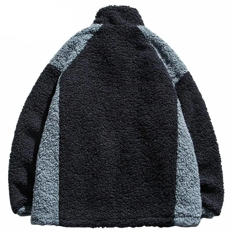 "CONTENTED" Pull Gilet à Zip Fourrure mouton Blanc - URB1™