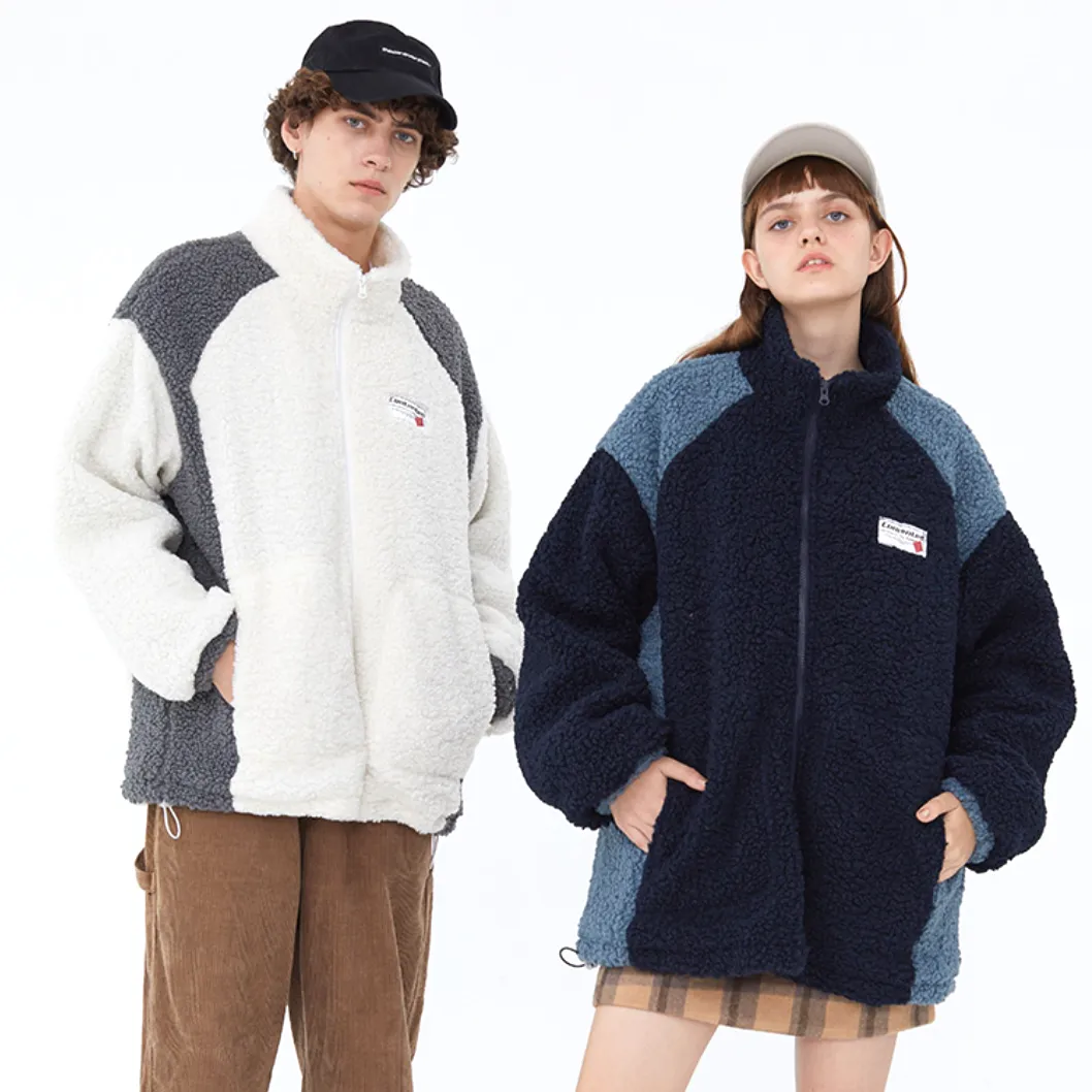 "CONTENTED" Pull Gilet à Zip Fourrure mouton Blanc - URB1™