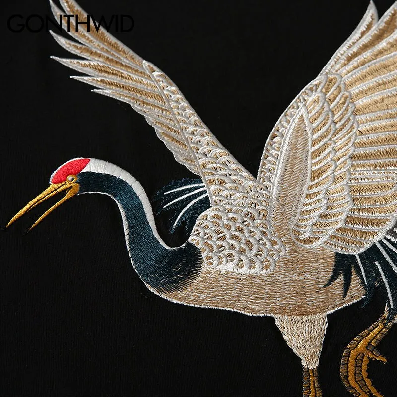 "CRANE" T-shirt Blanc Oversize Brodé - URB1™