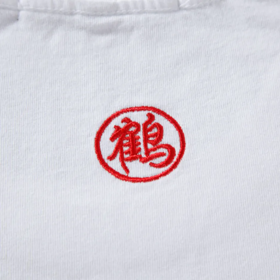 "CRANE" T-shirt Blanc Oversize Brodé - URB1™