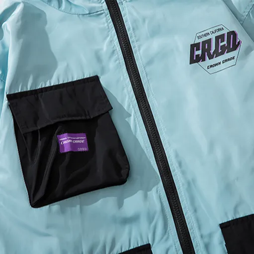 "CRGD" Veste Coupe Vent Violet Streetwear - URB1™