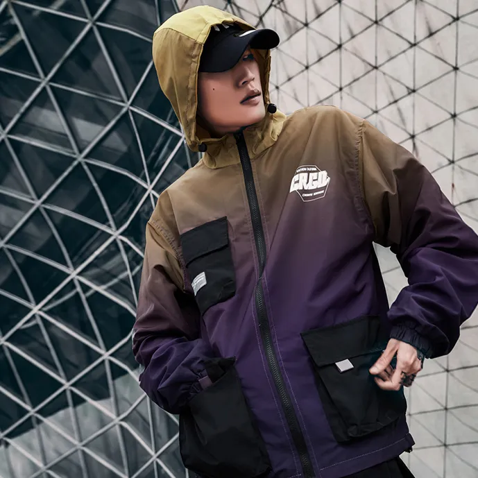 "CRGD" Veste Coupe Vent Violet Streetwear - URB1™
