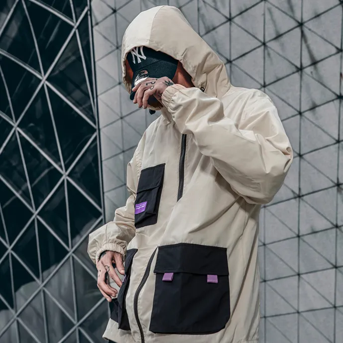 "CRGD" Veste Coupe Vent Violet Streetwear - URB1™