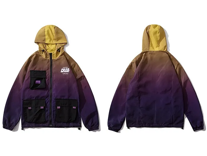 "CRGD" Veste Coupe Vent Violet Streetwear - URB1™