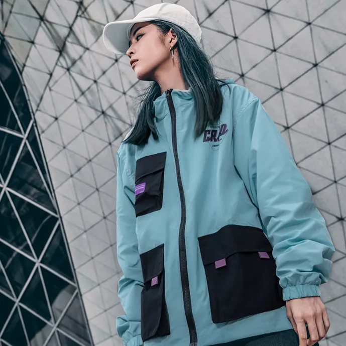 "CRGD" Veste Coupe Vent Violet Streetwear - URB1™
