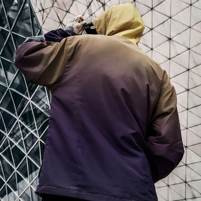 "CRGD" Veste Coupe Vent Violet Streetwear - URB1™