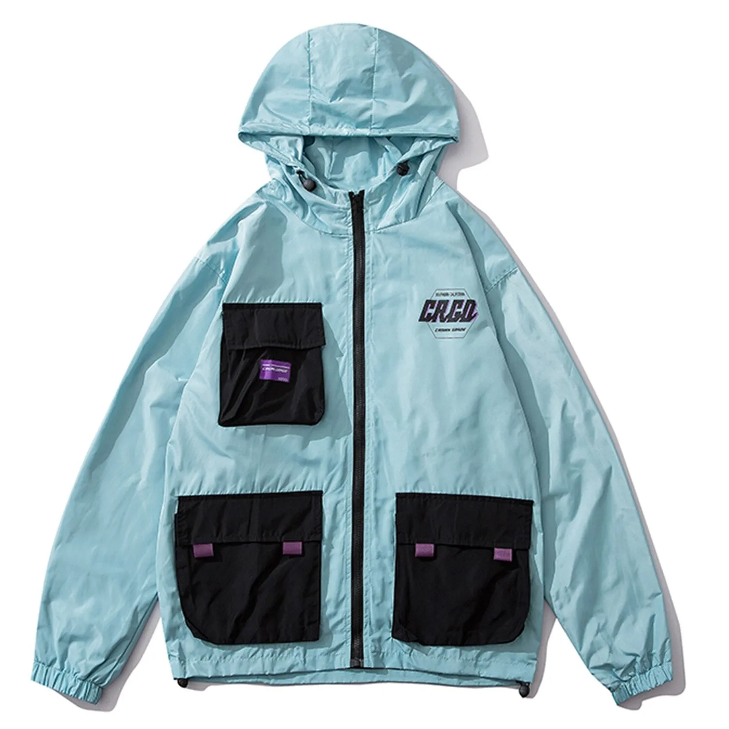 "CRGD" Veste Coupe Vent Violet Streetwear - URB1™