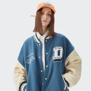 "DAMN" Veste Bombers Baseball Bleu - URB1™