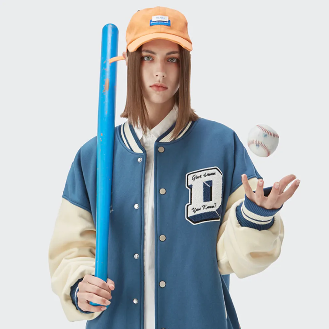 "DAMN" Veste Bombers Baseball Bleu - URB1™