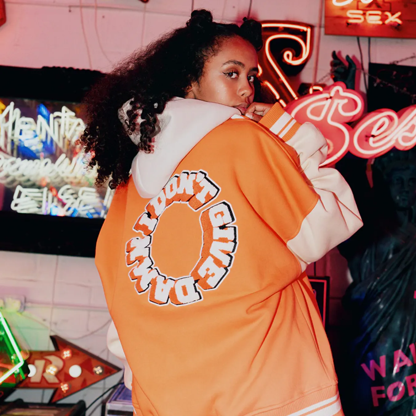 "DAMN" Veste Bombers Baseball Orange - URB1™