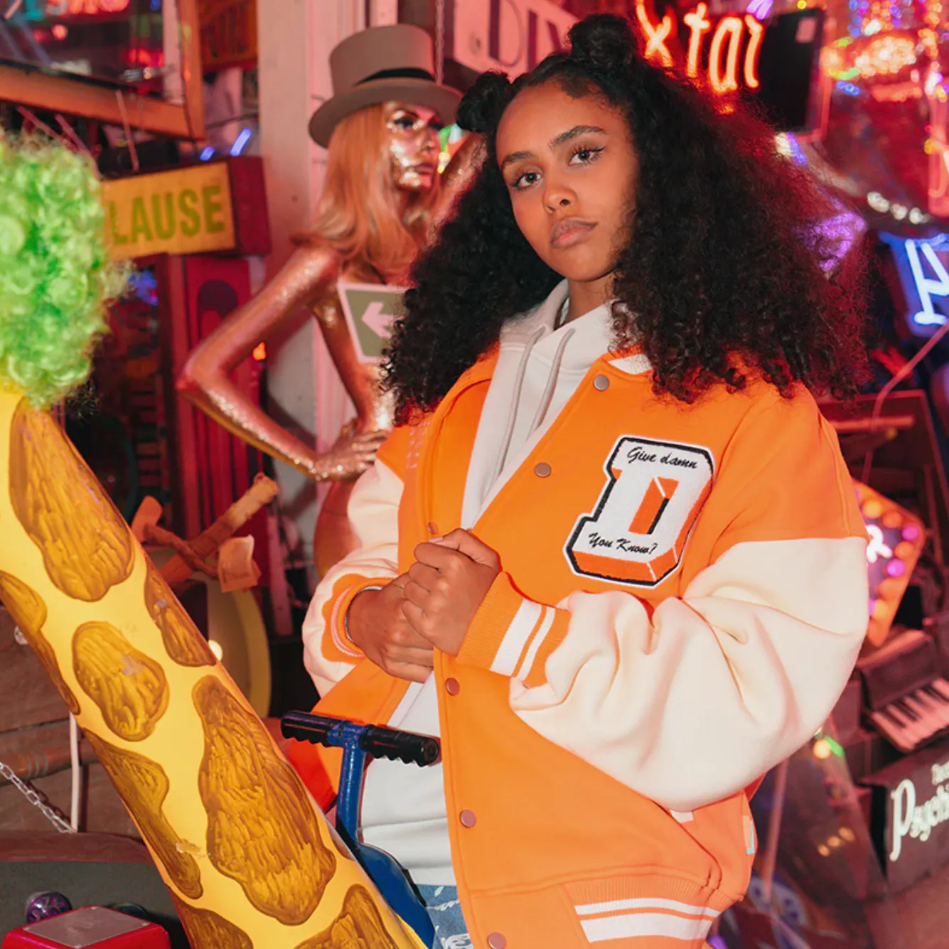 "DAMN" Veste Bombers Baseball Orange - URB1™