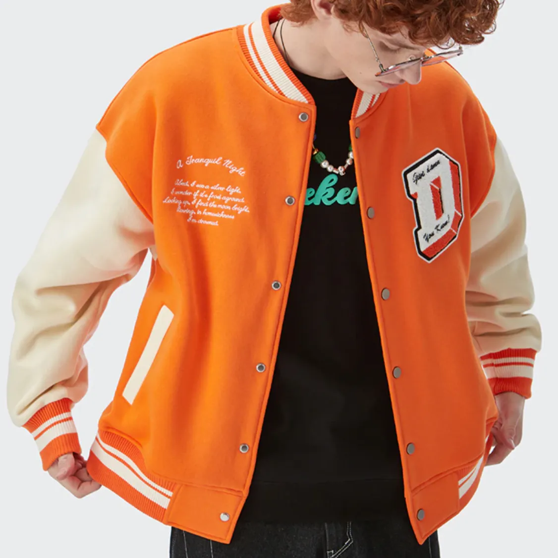 "DAMN" Veste Bombers Baseball Orange - URB1™