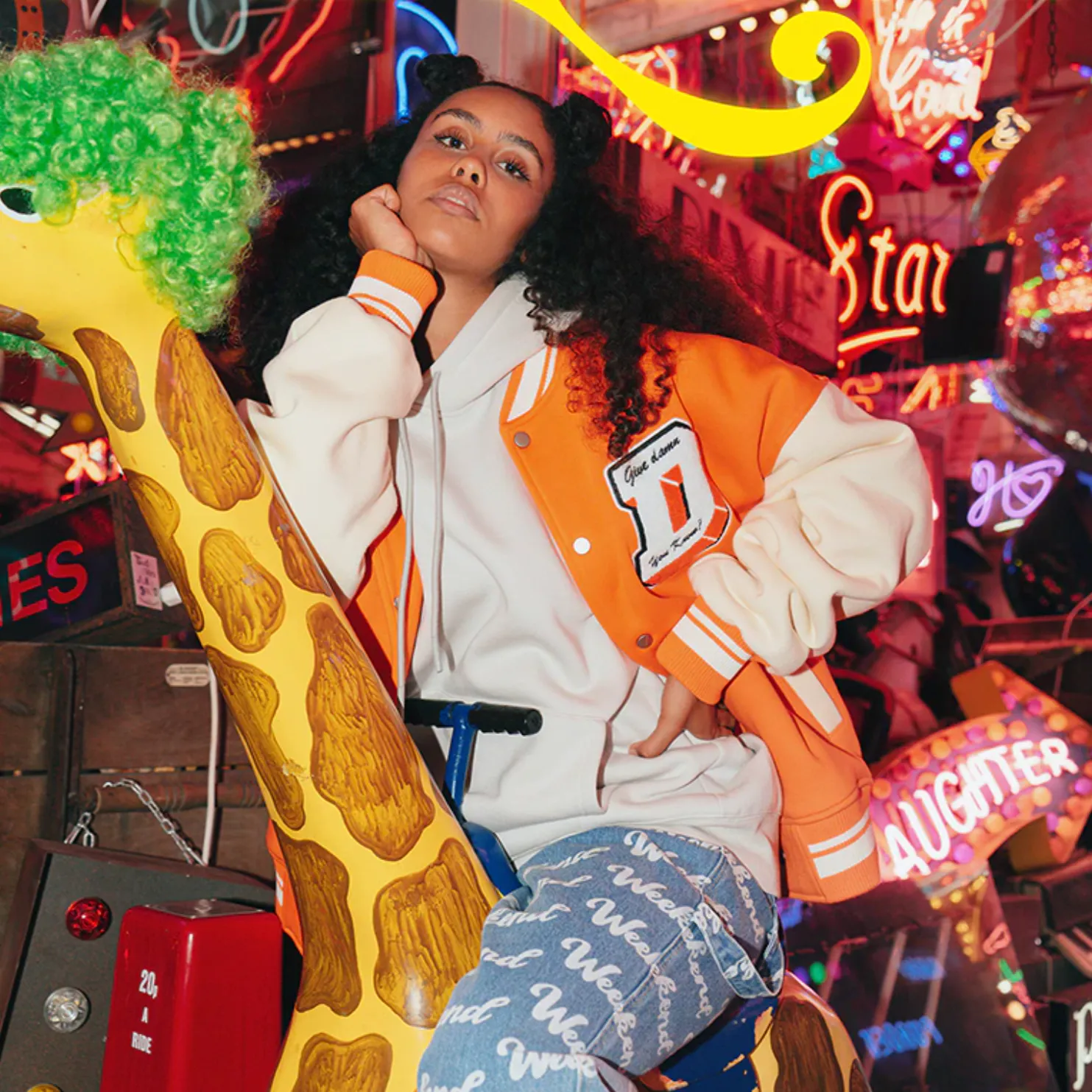 "DAMN" Veste Bombers Baseball Orange - URB1™