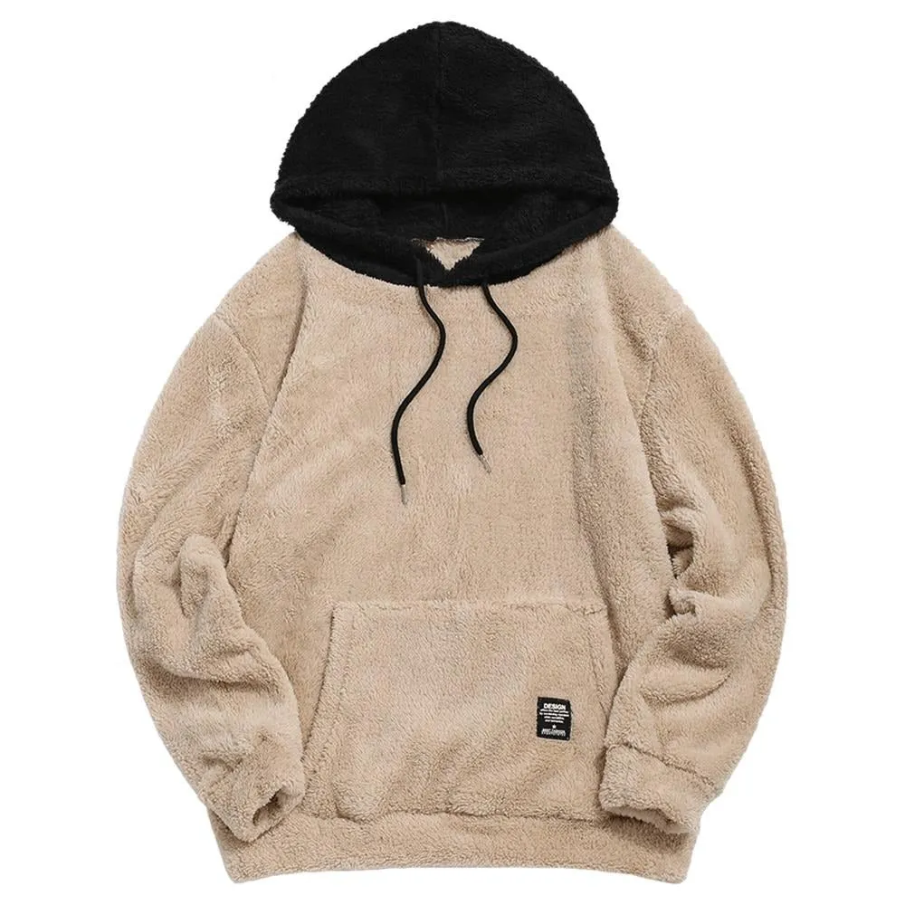 "DESIGN" Sweat-shirt Beige Hoodie à capuche Molletonné - URB1™