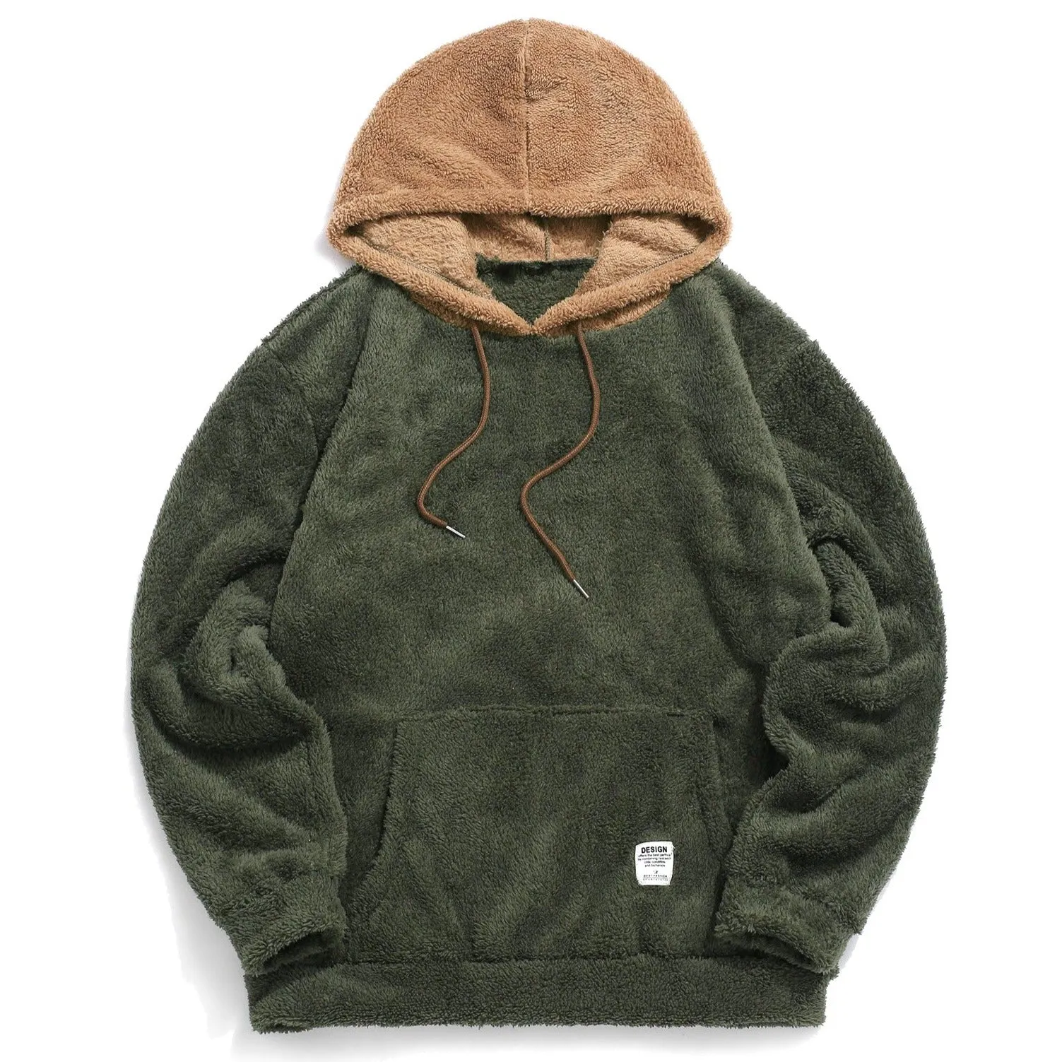 "DESIGN" Sweat-shirt Beige Hoodie à capuche Molletonné - URB1™