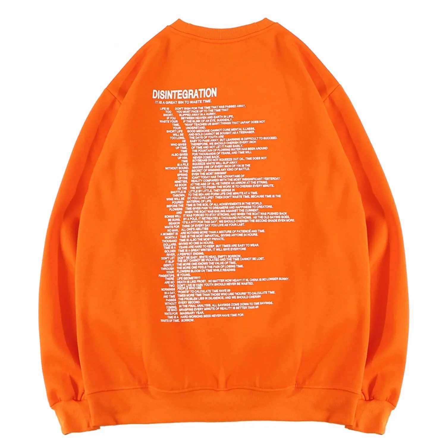 "DISINTEGRATION" Sweatshirt Crewneck Orange - URB1™