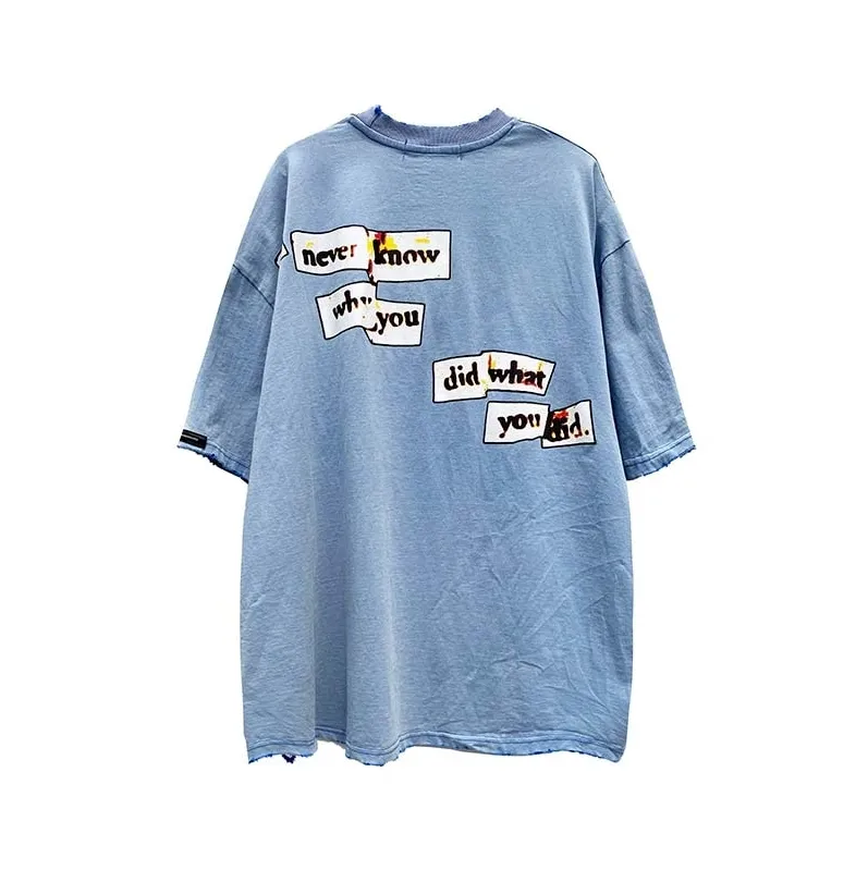 "DISTORTED" T-shirt Noir Oversize Imprimé Streetwear - URB1™