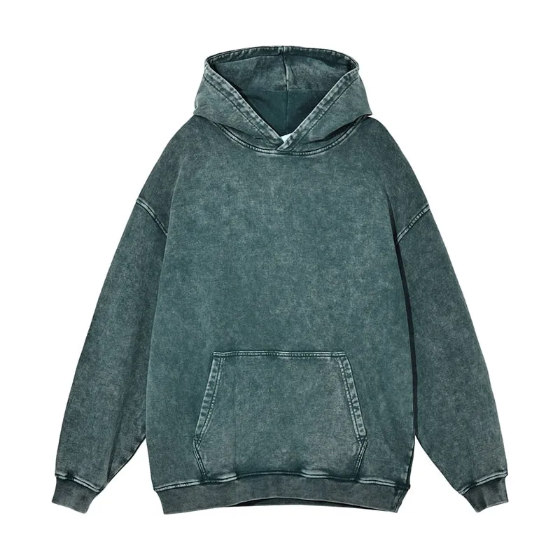 "DLVD" Sweat-shirt Hoodie à capuche Délavé Gris - URB1™