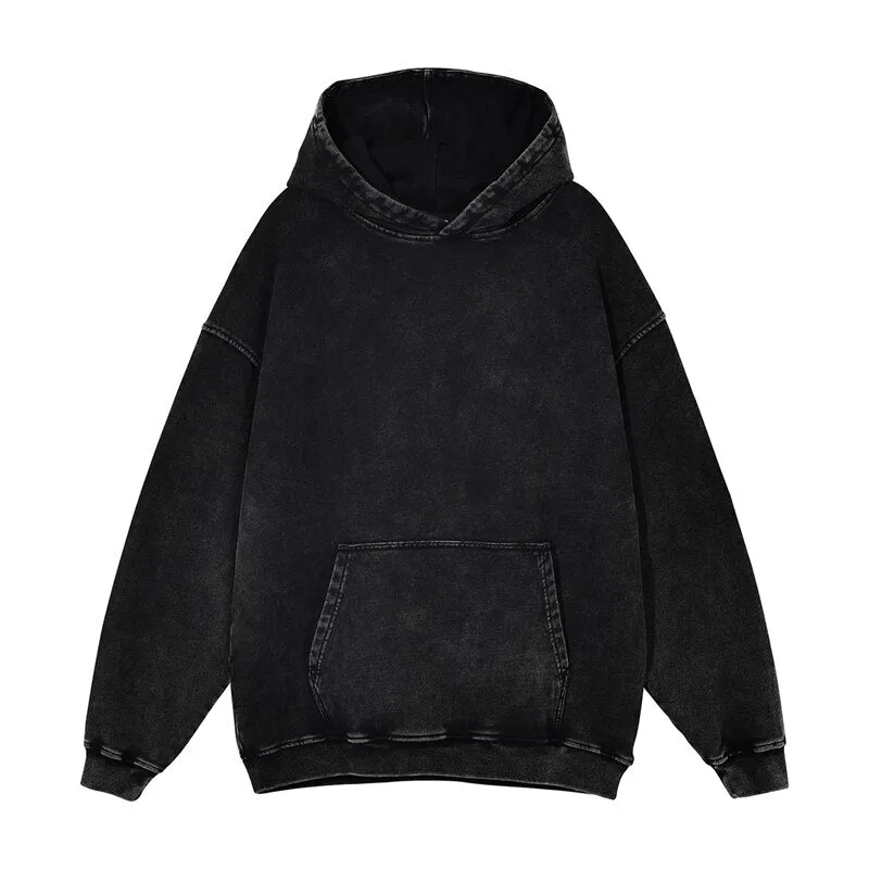 "DLVD" Sweat-shirt Hoodie à capuche Délavé Gris - URB1™