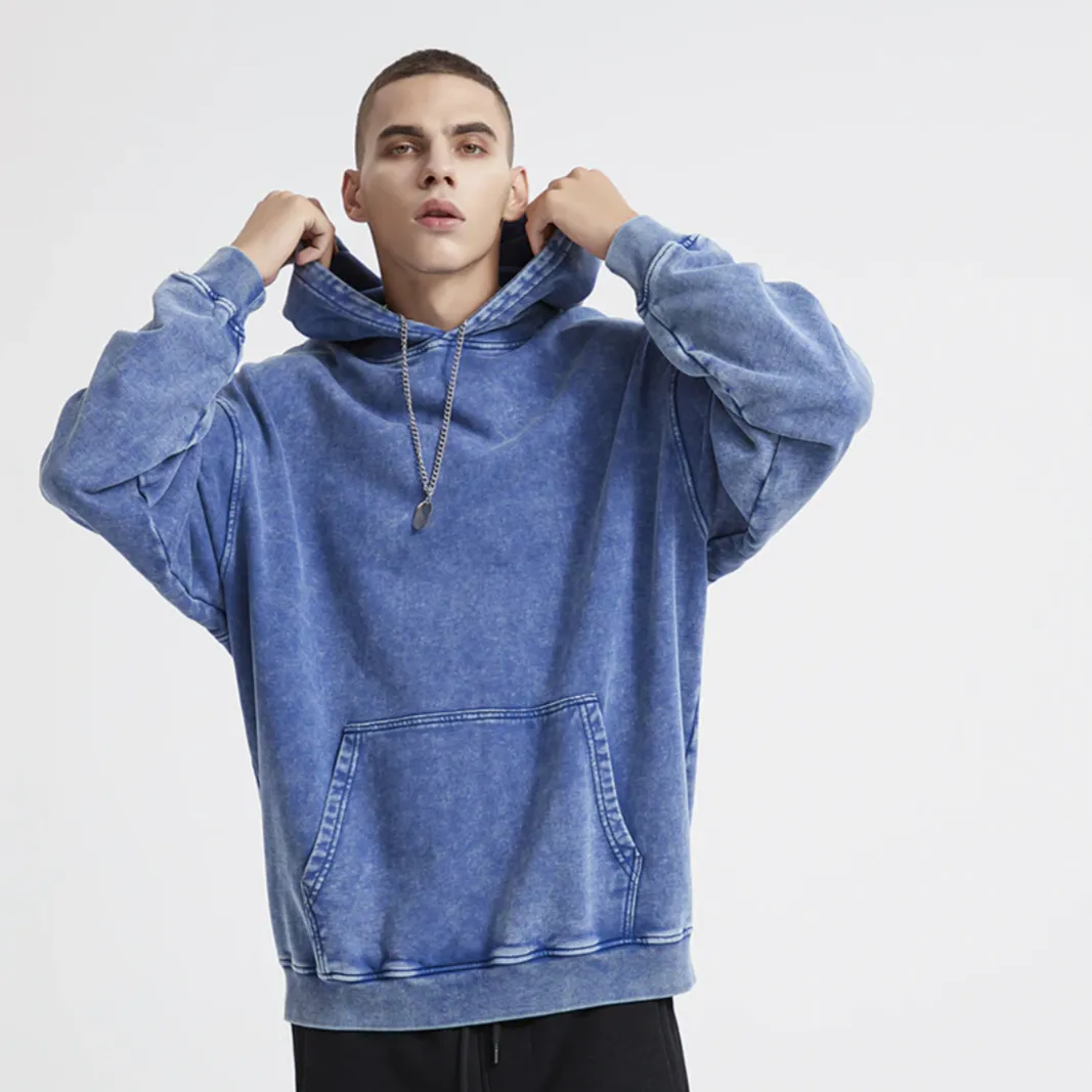 "DLVD" Sweat-shirt Hoodie à capuche Délavé Gris - URB1™