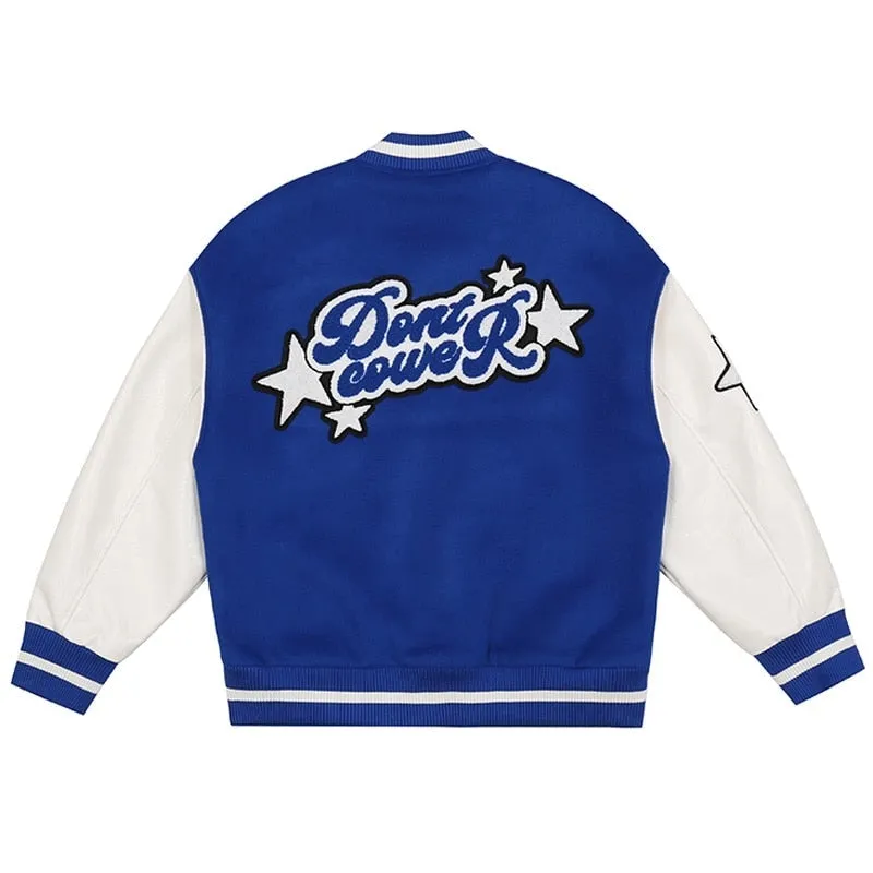 "DONT" Veste Bombers Versity Jacket Noir - URB1™