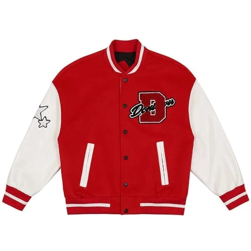 "DONT" Veste Bombers Versity Jacket Noir - URB1™