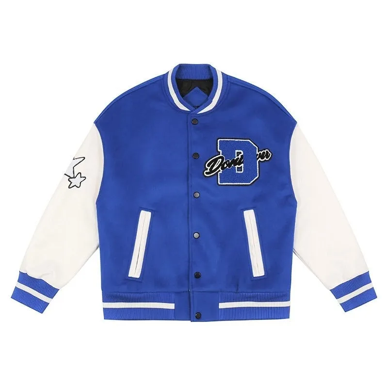"DONT" Veste Bombers Versity Jacket Noir - URB1™