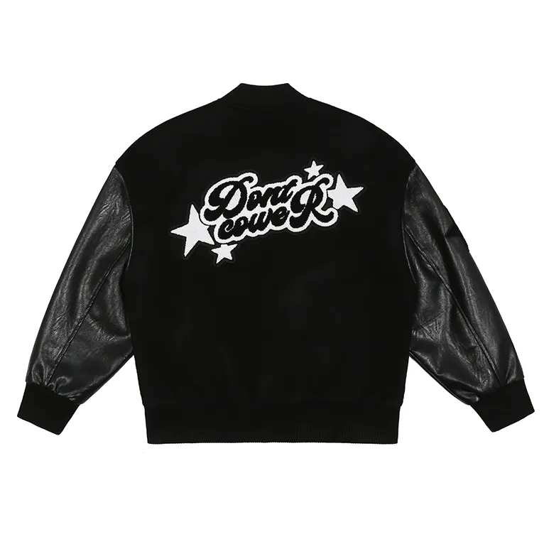 "DONT" Veste Bombers Versity Jacket Noir - URB1™