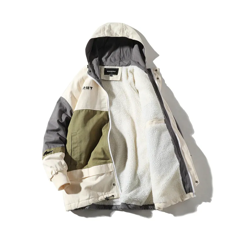 "FIGHT" Veste Mouton Gris à Capuche - URB1™