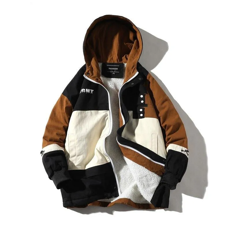"FIGHT" Veste Mouton Gris à Capuche - URB1™