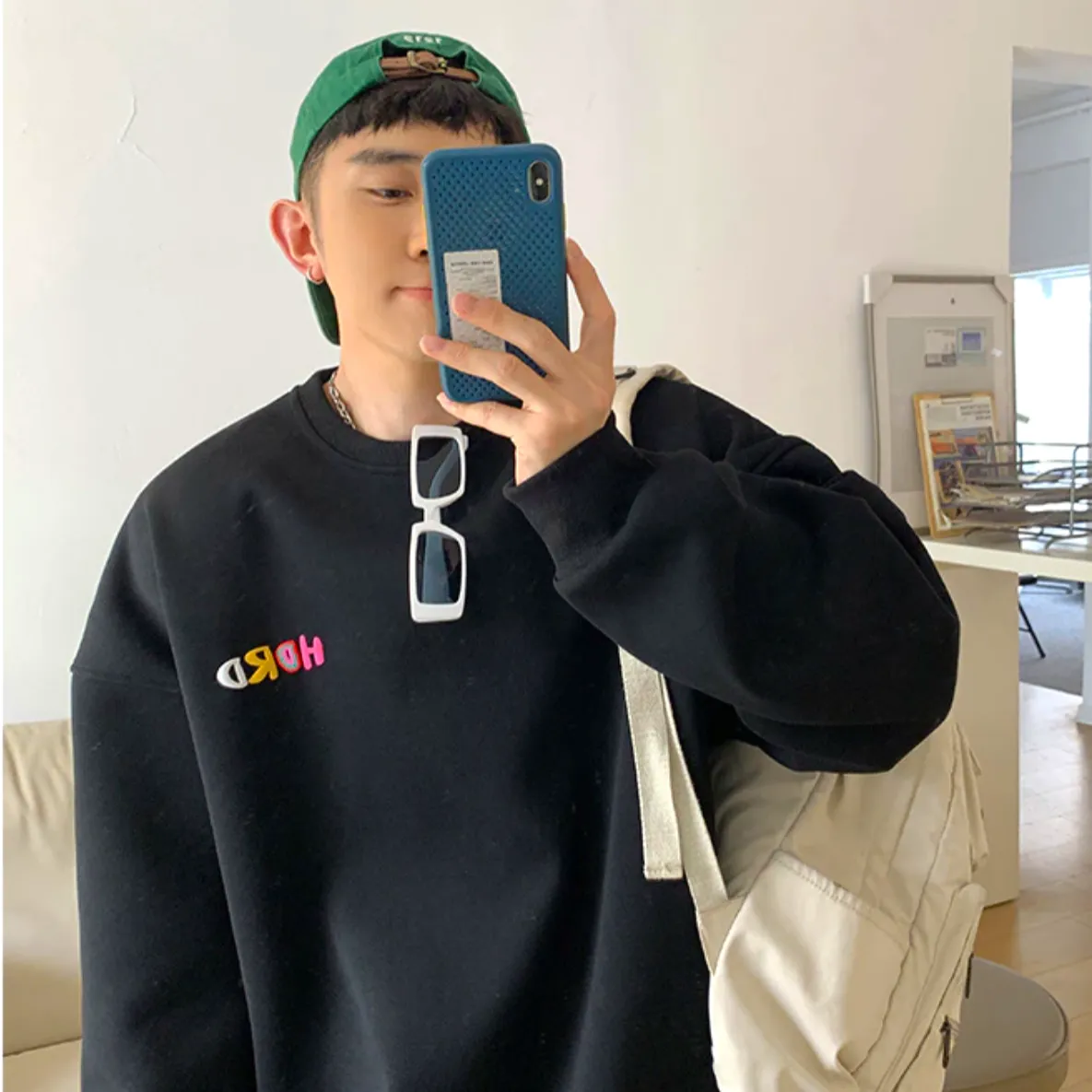 "HDRD" Sweat-shirt Hoodie imprimé coloré Blanc - URB1™